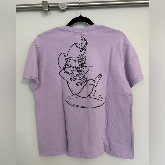 ZARA-Disney collab purple tee with Dumbo design on front & back - Picture 3 of 3
